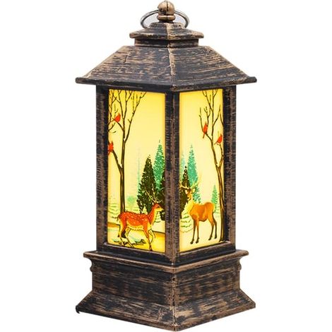 Lanterne de Noël, bougeoir, veilleuse, décoration de bonhomme de neige, veilleuse de bureau, décorations de Noël (1/5)