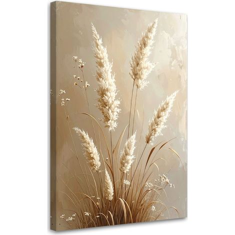 Tableau Moderne, Plantes herbacées nature style bohème beige,30x45 (1/4)