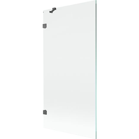 Paroi de baignoire Mexen Lunar à 1 volet 90 x 150 cm, transparent, gris canon brossé - 897-090-000-66-00 (1/5)