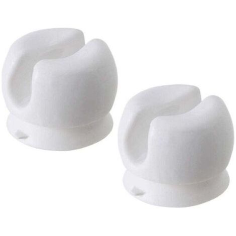 Set mit 4 Zahnbürstenhaltern mit Saugnäpfen, Wandbefestigung, selbstklebend, Toilettenaufbewahrungshaken (Größe: 2,5 x 2,5 x 2 cm)