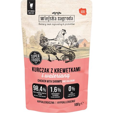 Wiejska Zagroda pollo con gamberetti valeriana 100g (1/2)
