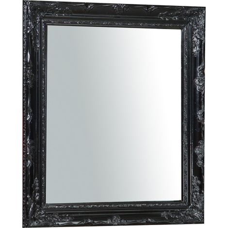 Specchio nero da parete 74x64 cm Specchio bagno, soggiorno e specchio ingresso Specchio da parete nero (1/5)