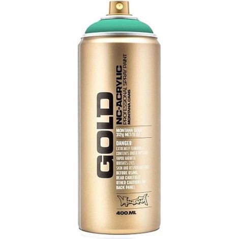 Bombe de peinture - Gold - Acrylique - Activ cyan - F6200 - 400ml - Montana Cans