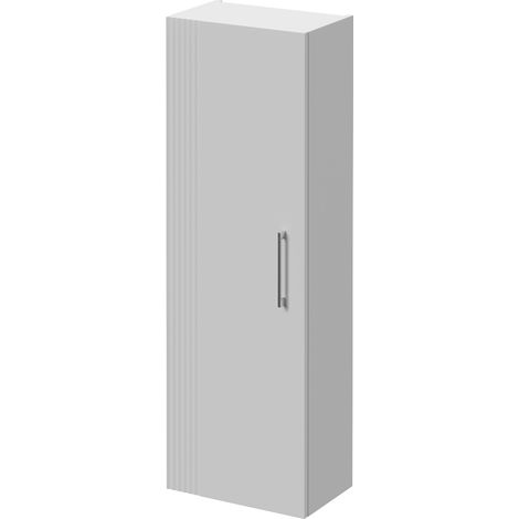 Avant Satin White 400mm x 1200mm Wall Mounted Single Door Storage Unit - 400mm - Avant Chrome 160mm Handle