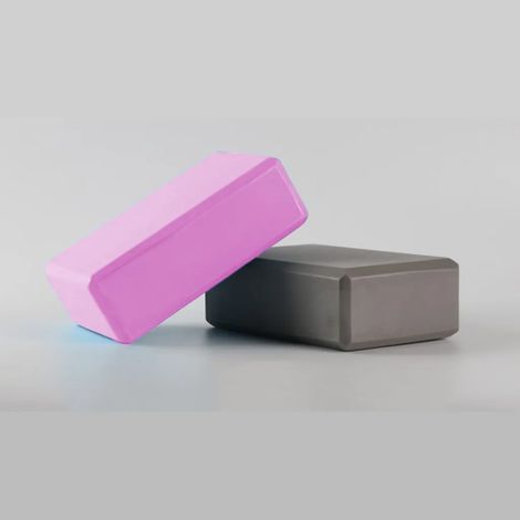 Blocs de yoga - Briques en mousse de fitness haute densité, confortables et antidérapantes - Légères et faciles à transporter (rose) (1/4)