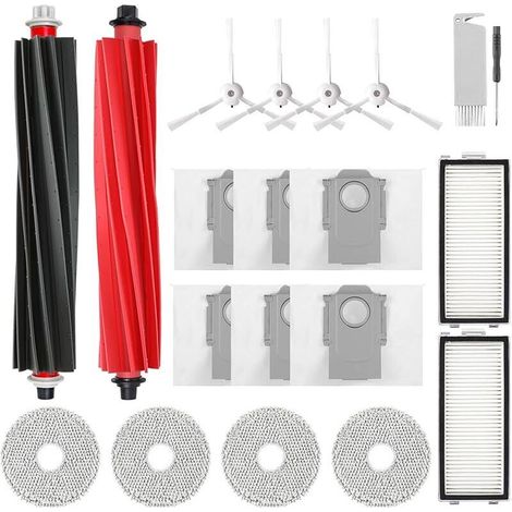 Zubehör für Roborock Qrevo Master/Qrevo Slim Staubsauger, inklusive 2 Hauptbürsten, 2 HEPA-Filtern und 6 Staubbeuteln (1/4)