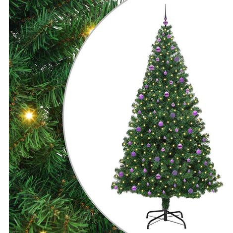 Sapin de Noël  Arbre de Noël artificiel Vert 240 cm PVC, Acier et Plastique (1/5)