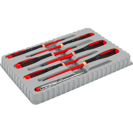 BAHCO - Jeu de Tvis ERGO™ isolés VDE pr vis à fente et Pozidriv, manche trimatière -7 pc (1/2)