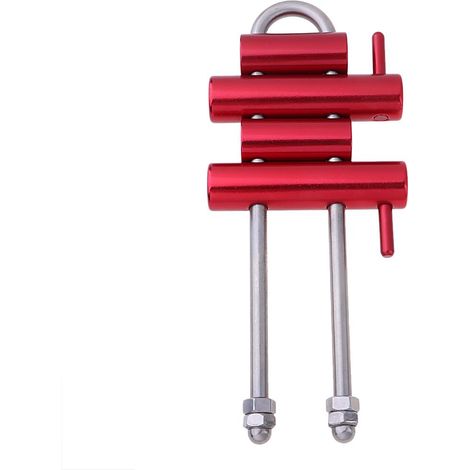 Aluminium Rock Climbing Rack Descender Descente En Rappel Descendant Gear 4 Bar Rouge (1/5)