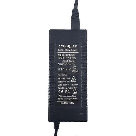 Chargeur 36 V, sortie 42 V 2 A, connecteur XLRM 4 broches pour batterie lithium 36 V 10S de vélo électrique (1/3)