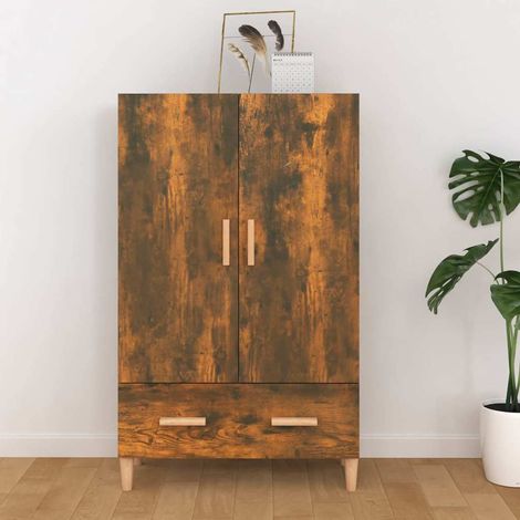 vidaXL Highboard Smoked Oak 70x31x115 cm Engineered Wood (1/5)