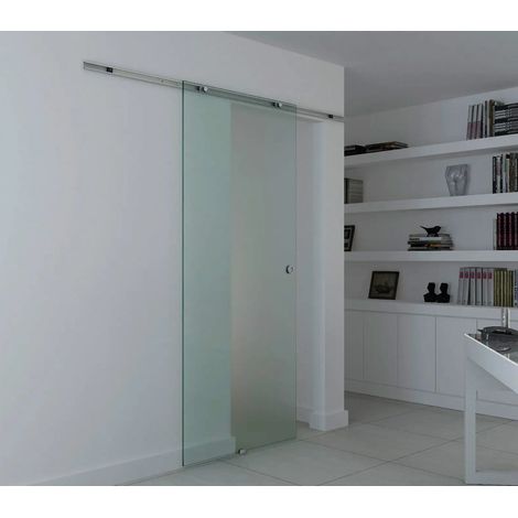 Porta scorrevole in vetro satinato 102,5 x 205 cm OKWISH (1/5)