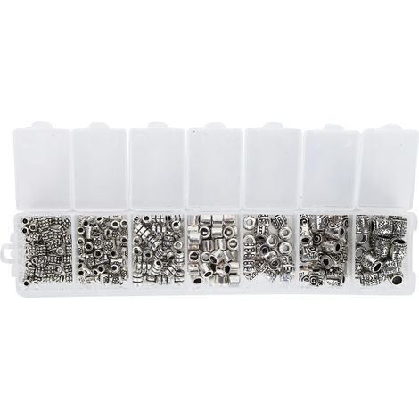 260Pcs Spacer Bead Metal Accessory Kit Set Pack for DIY Craft Bracelet Jewelry Making (1/5)
