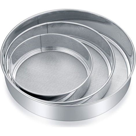 Tamis à farine en acier inoxydable, tamis à sucre glace, tamis à farine, tamis de cuisine à mailles fines,3 pièces, 3 tailles (1/5)