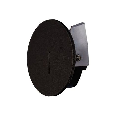 Mantra Luz LED empotrable redonda para escalera o pasillo SOTAVENTO negro, Ø58mm 3W 3000K, IP42, corte 45mm (1/3)