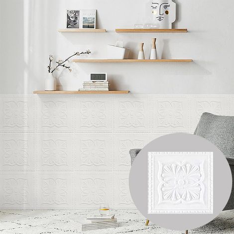 Autocollants muraux 3D pour plafond, autocollants pour plafond, 10 pièces, décoration intérieure pour toit et mur (1/5)