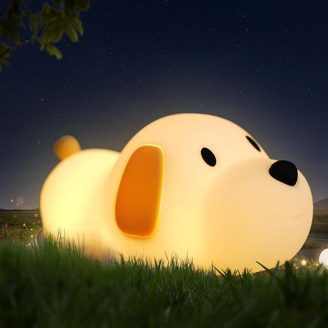Veilleuse chien silicone intensité variable - Lumière douce pour enfant