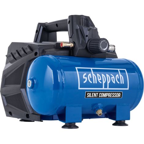 Compresor silencioso 6L sin aceite 10bar 1.5CV Scheppach hc06si