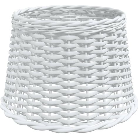 Abat-jour de plafonnier blanc Ø40x26 cm osier