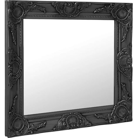 Maison Exclusive - Wandspiegel im Barock-Stil 60x60 cm Schwarz (1/5)