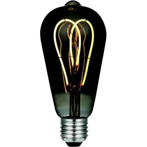 Ampoule E27 Edison ST64 5W 1800K Verre Fumé Gris Dimmable – Filament Double en Courbe