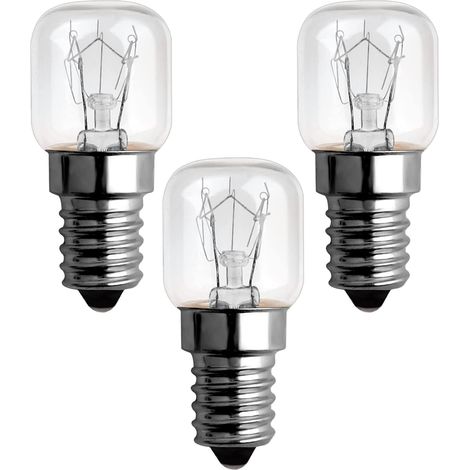 E14 25W 300°C Dimmbare Glühbirne – Warmweiß 2300K – 120LM – Für Backöfen, Mikrowellen, Salzkristalllampen – 3er-Pack (1/5)