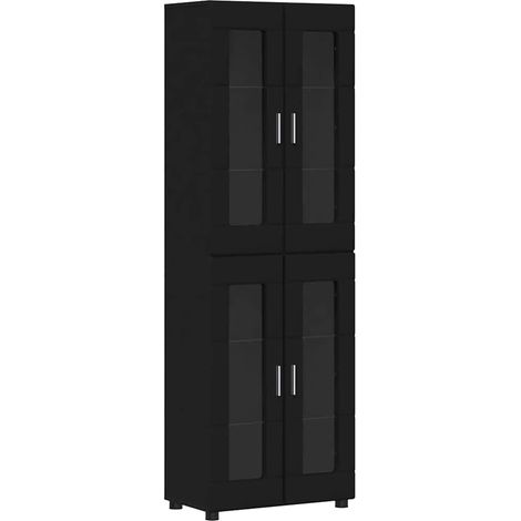 Aparador alto con estante FLORIN Negro 60 x 35 x 182 cm vidaXL