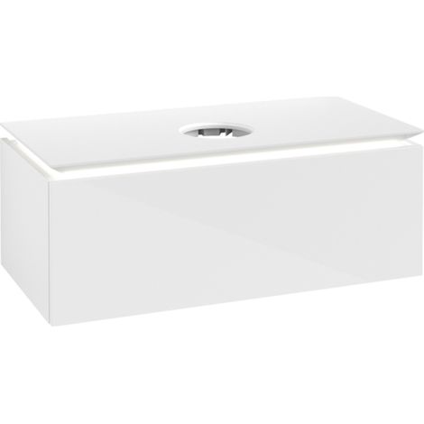 VB WTUS Legato 1000x380x500mm avec Bel. 1 Ausz. WT m.tig Blanc brillant (1/4)