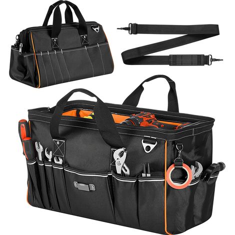 Mophorn Borsa Portautensili 510 mm, 33 Tasche, Organizer Portatile per Attrezzi con Ampia Apertura a Cerniera, Tracolla Regolabile, Base Rigida e Impermeabile,Fai da Te e Lavori in Cantiere (1/5)