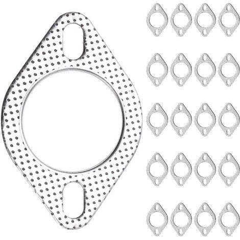 20 joints de bride de température à 2 boulons, diamètre intérieur 2,5 pouces, référence 120-06310-0002. Compatible avec visserie de 12 mm ou 1/2 pouce. (1/5)