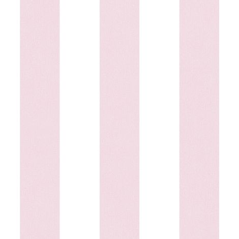 Papel pintado infantil Profhome 381482 papel pintado no tejido ligeramente texturado con dibujo infantil mate rosa blanco 5,33 m2 (1/5)