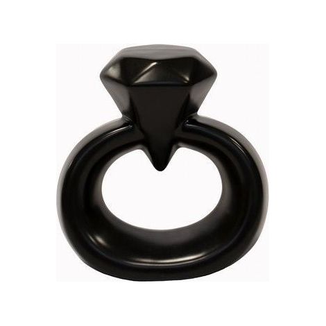 BLOGO Scultura Decorativa "Super Ring" in Ceramica - Nero