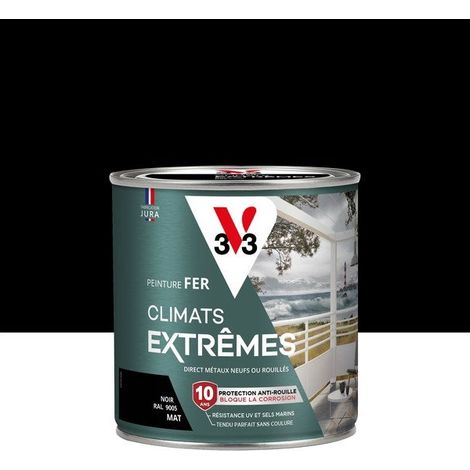 Peinture fer extérieur Climats extrêmes® V33 noir mat 0.5 l (1/7)