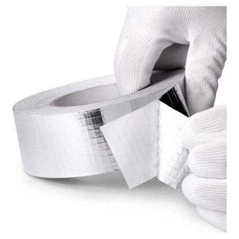 4.8CM wide 20M long, glass fiber aluminum foil tape Thickened flame retardant, high temperature resistant, waterproof, sunlight resistant and tear resistant insulation aluminum foil tape Tin faith (1/4)