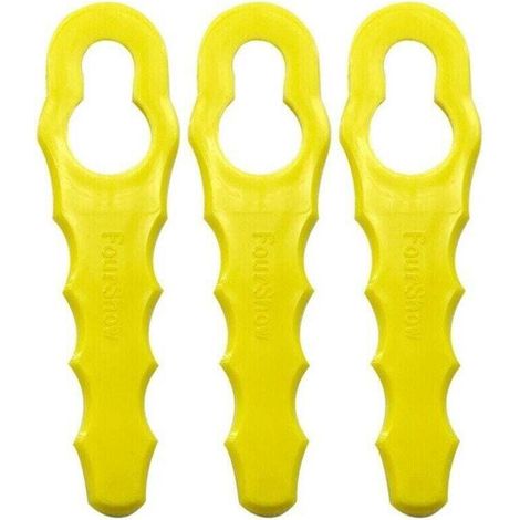 Lot de 100 lames de rechange compatibles avec les débroussailleuses Ryobi RAC155, RAC157 et RAC158, têtes de lame à double denture (1/4)