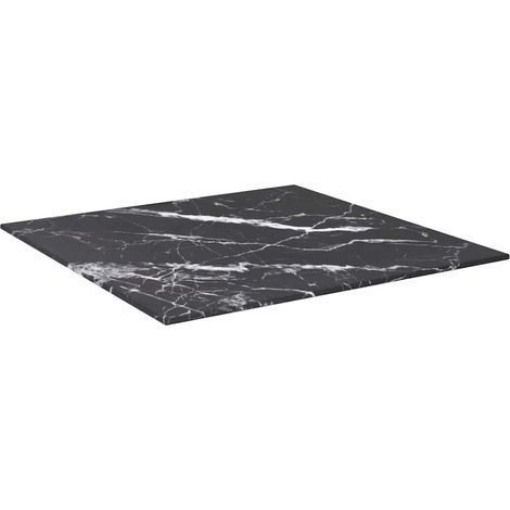 Maison Exclusive - Tischplatte Schwarz 50x50 cm 6 mm Hartglas in (1/5)