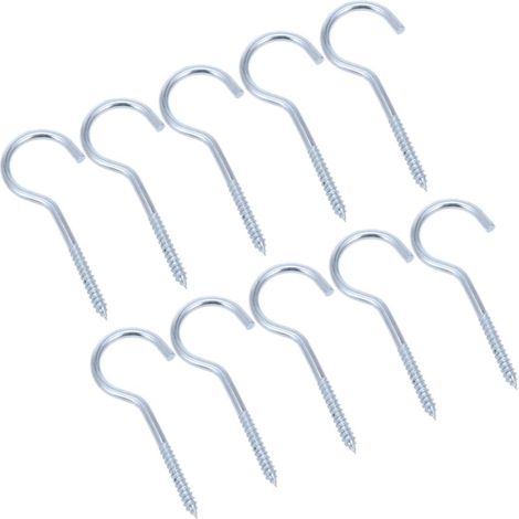 10 crochets plafond - fer - pour suspension et décoration (1/5)