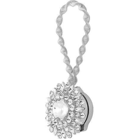 Attache-rideau magnétique à clip, serre-rideau décoratif, fermoir de maintien pour maison, porte-voilage aimanté, fixation sans perçage, lot de 2, finition moderne (1/5)