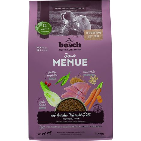 Bosch Hundetrockenfutter Junior Menue 2,4 kg Pute