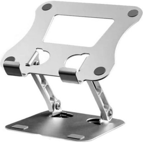Support PC Portable - Ulisem - Aluminium Réglable - Pliable - Dissipation Thermique - 10-17" - Gris (1/4)