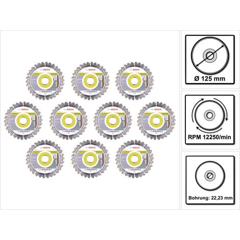 Bosch Best for Universal Disco da taglio diamantato 125 x 22,23 mm, 10 pz. (10x 2608603630)