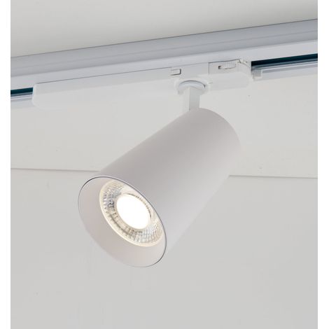 "Faro LED KONE bianco con adattatore trifase 42W 4200 Lumen 4000K (luce naturale)"