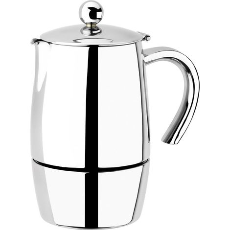 BRA, Caffettiera Magna in acciaio Inox 18/10, 6 tazze
