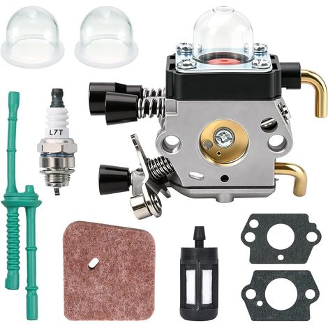 Vergaser-Reparatursatz für STIHL FS38, FS55, FS45, FS46, FC55, KM55, HS45 Freischneider, FS 38 Zubehör-Vergaser-Ersatzteile mit Dichtung, Zündkerze, Luftfilter und Kraftstofffilter (1/5)