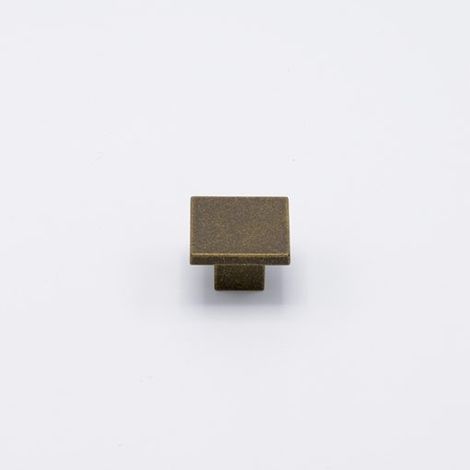 Pomello bronzo antico  square anticato tipo Quadro 30 x 30 mm profondità 19 mm in Pvc