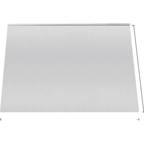 Tabla de cortar grande, hecha de acero inoxidable duradero, color plata. (1/2)