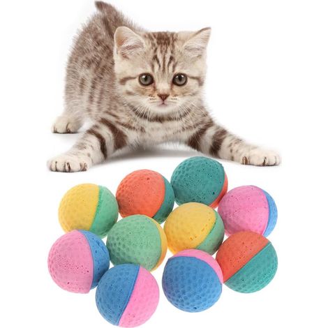 Balle En Latex - Jouet Pour Chiens Et Chats - Souple Et Rebondissante - Idéal Pour Le Jeu Et La Mastication - 10 Pièces (1/5)