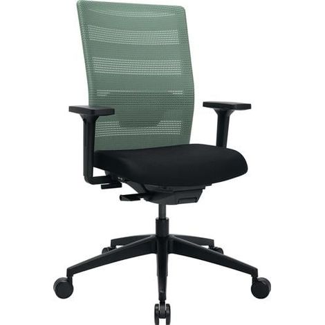 Bürodrehstuhl m.Synchr.-Techn.schwarz/mint 420-540mm m.Lehnen Trgf.110kg TOPSTAR (1/4)