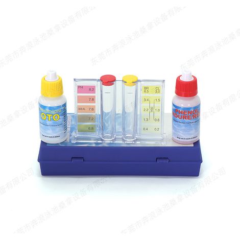 Test de qualité de l'eau de piscine réactif de test de l'eau réactif de test OTO valeur du pH boîte de test de chlore résiduel boîte de test de l'eau acide-base (1/3)