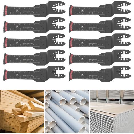 10 lames de scie courbes droites multifonctionnelles à montage rapide de 1,25 pouce (1/5)